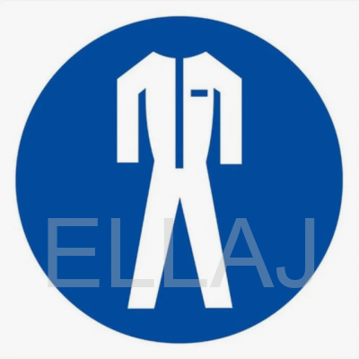 Знак М07 "Работать в защитной одежде" (100х100 мм; Пленка)