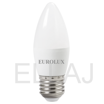Лампа светодиодная EUROLUX: LL-E-C37-6W-230-4K-E27