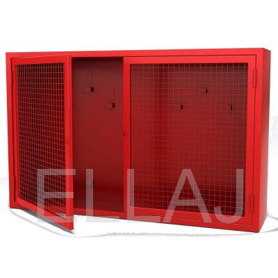 Щит пожарный закрытый металлич. с сеткой. 2 двери "Р" с ЕВРОручкой (без комплекта, 1200*700*300)