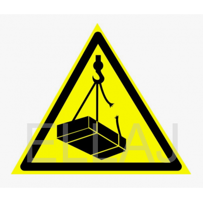 Знак W06 «Опасно! Возможно падение груза» (пленка, сторона 200 мм)