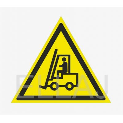 Знак W07 «Внимание! Автопогрузчик» (пленка, сторона 200 мм)