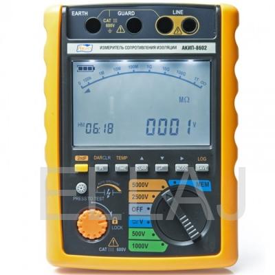 Цифровой измеритель сопротивления изоляции  АКИП-8602 