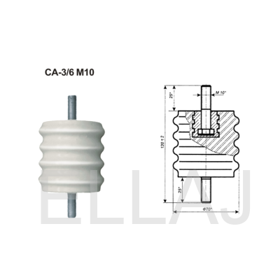 Изолятор опорный  СА-3/6, армированный болтом М10
