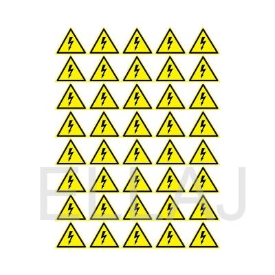 Знак безопасности "Молния 2,5х2,5см" (комплект 50 шт) пленка