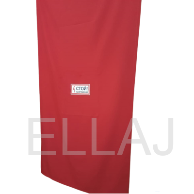 Ширма защитная для панелей РЗА (штора) ткань 2000х1000мм, надпись «Стой напряжение», цвет красный