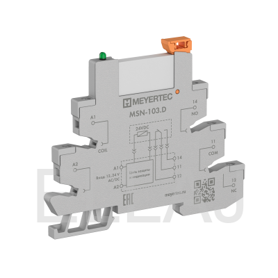 Модуль промежуточное реле и колодка серии MSN в компактном корпусе (1-контактные) MEYERTEC