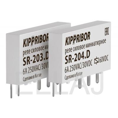 Промежуточные реле серии SR интерфейсные в ультратонком корпусе (1-контактные) KIPPRIBOR