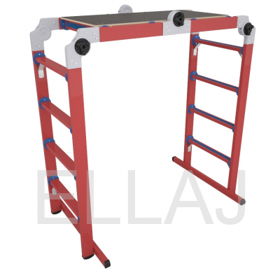 Лестница-стремянка-подмиость: трансформер стеклопластиковая ЛСПТД-1,5 П